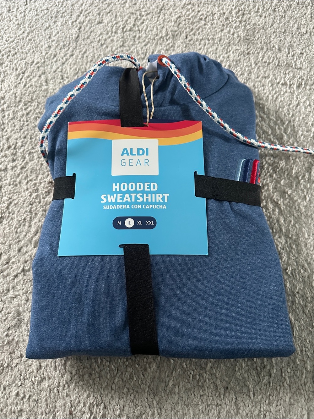 NWT ALDI GEAR Blue Hooded Sweatshirt